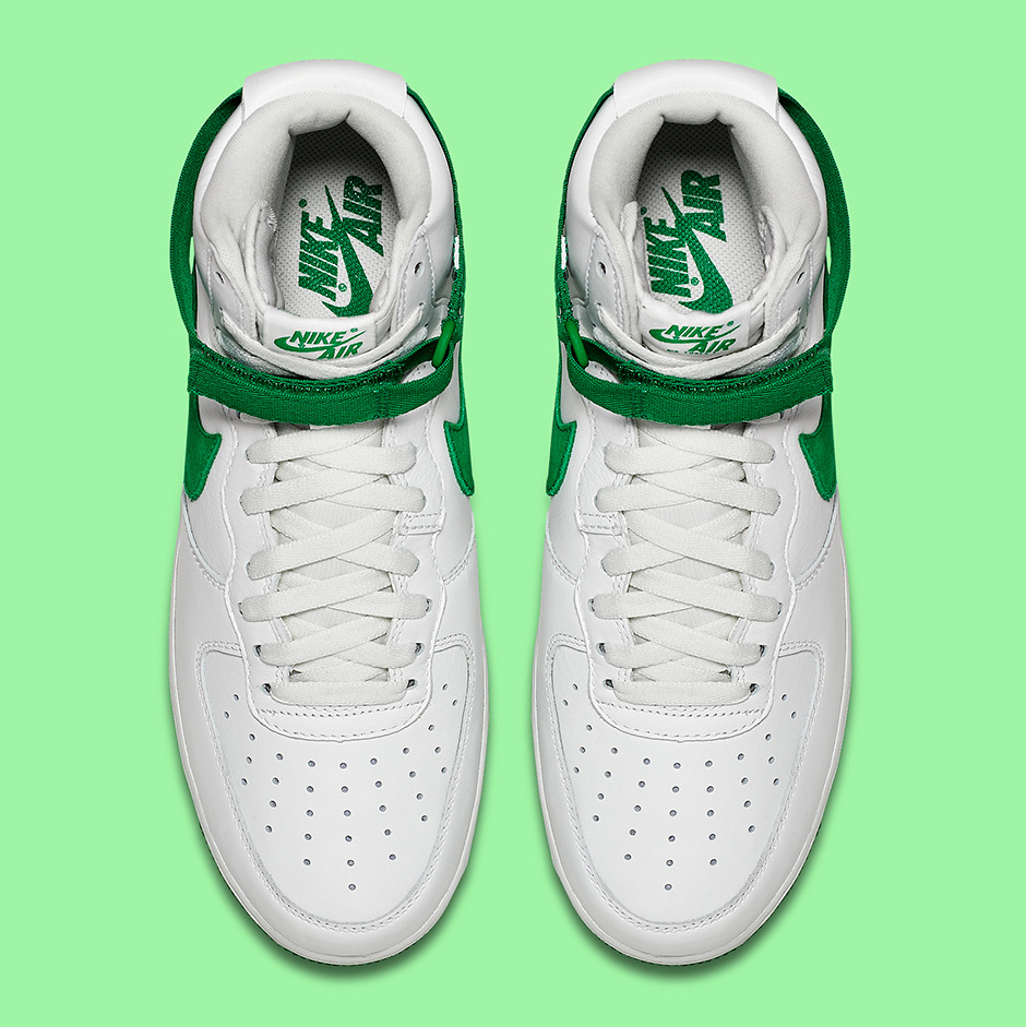 Nike Air Force 1 High Qs White Green 7