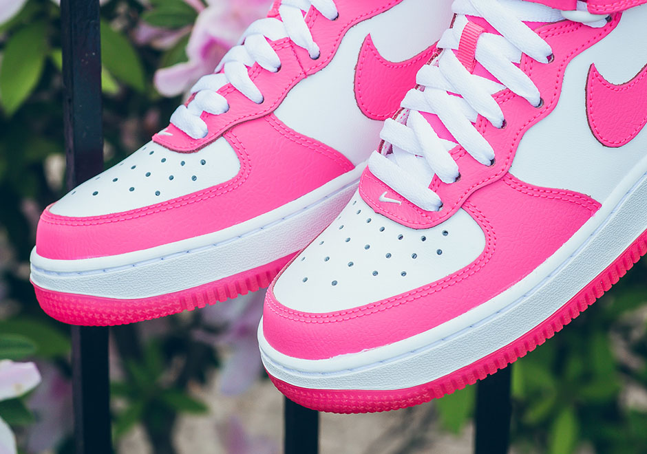 Nike Air Force 1mid Girls Hyper Pink 2