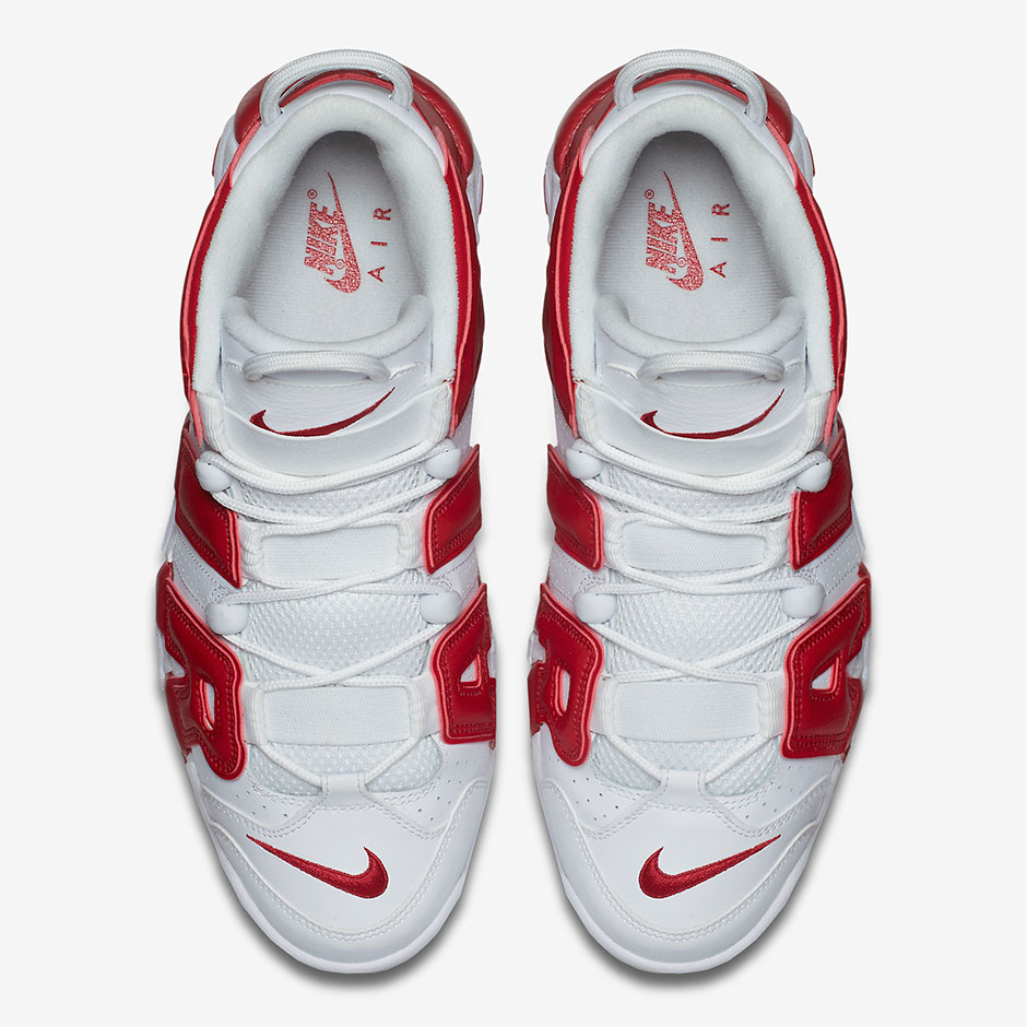 Nike Air More Uptempo White Red 1