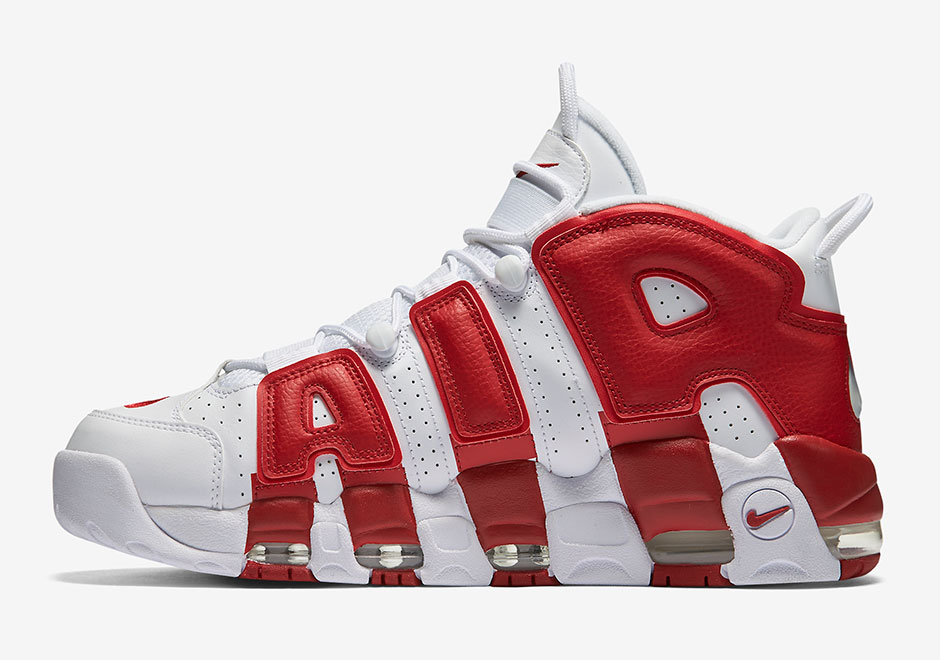 Nike Air More Uptempo White Red 2