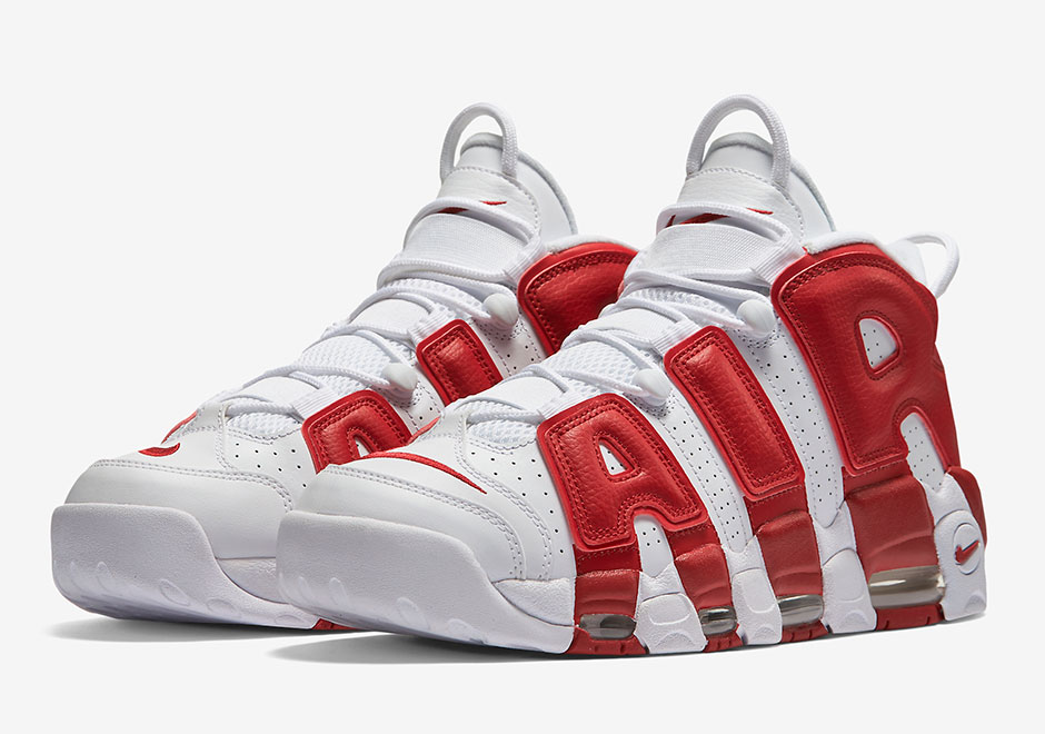 Nike Air More Uptempo White Red 5