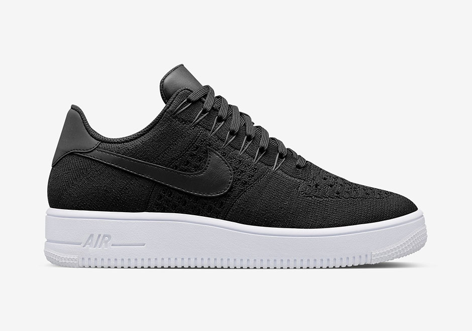 Nikelab Air Force 1 Low Flyknit Black 2