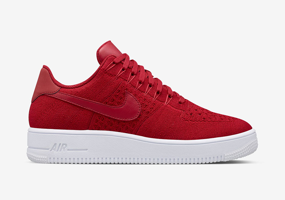 Nikelab Air Force 1 Low Flyknit Gym Red 2