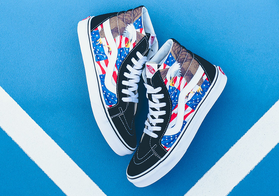 Vans Sk8 Hi Freebird American Flag Eagle 2