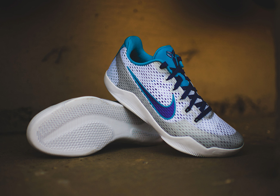 Nike Kobe 11 Draft Day White Court Purple Blue Lagoon 2