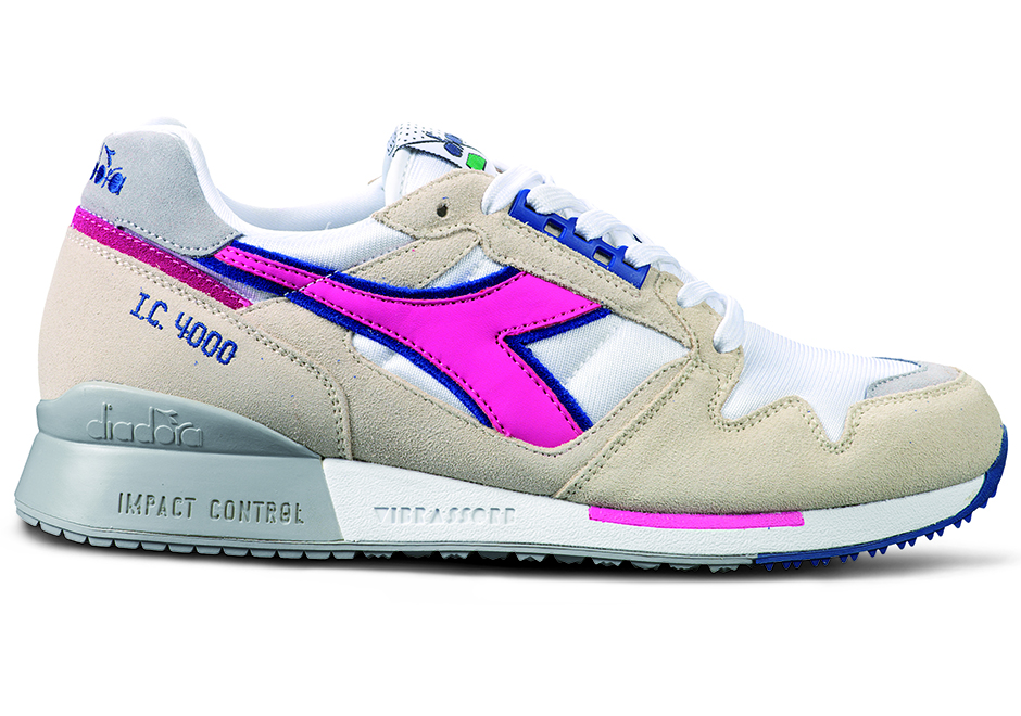 Diadora Ic 4000 Nyl White Shocking Pink