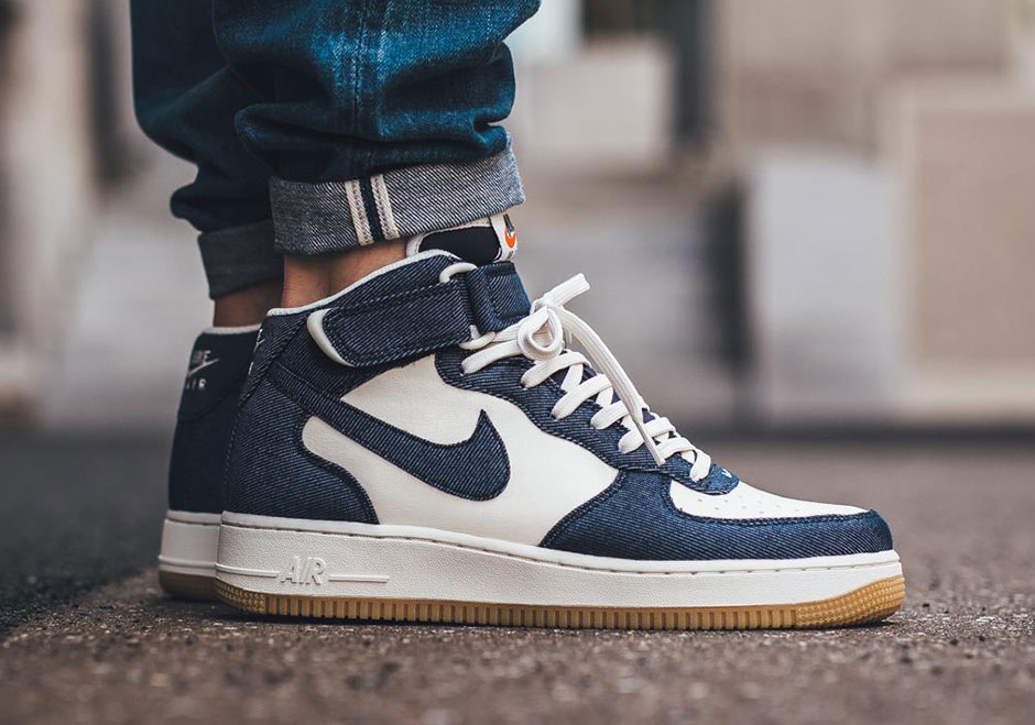 Nike Air Force 1 Mid Denim Gum 02