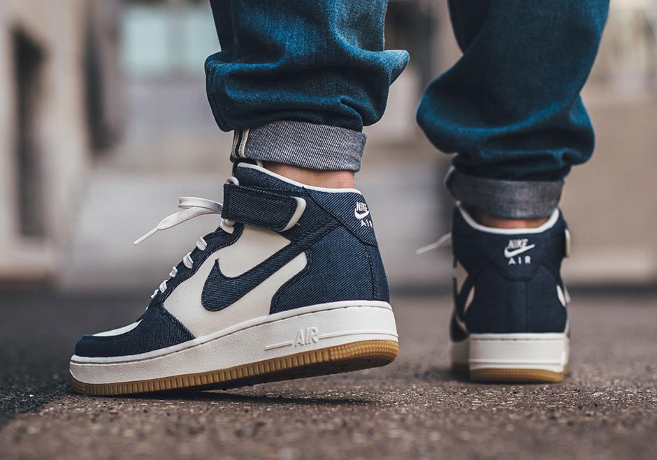 Nike Air Force 1 Mid Denim Gum 03