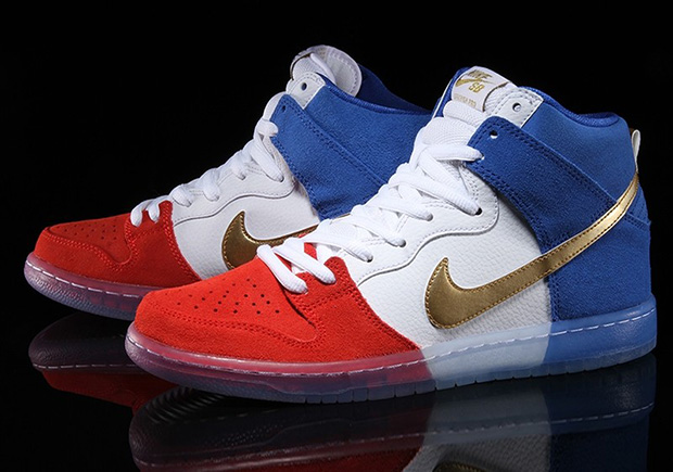 Nike Sb Dunk High Usa Tricolor Challenge Red Game Royal White 1