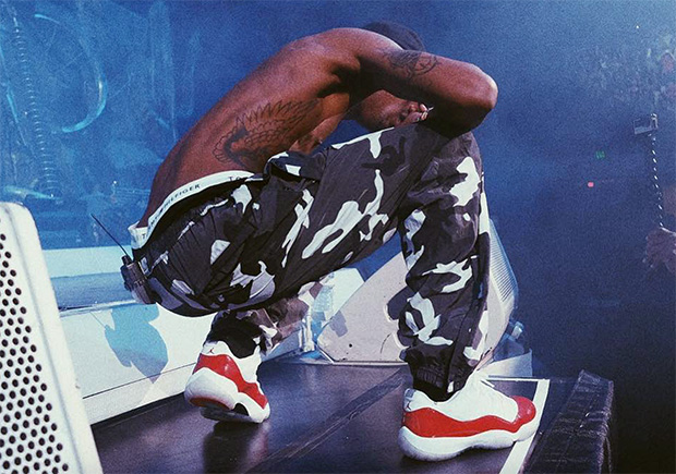 Travis Scott Already Has The Air Jordan 11 Low "Varsity Red"