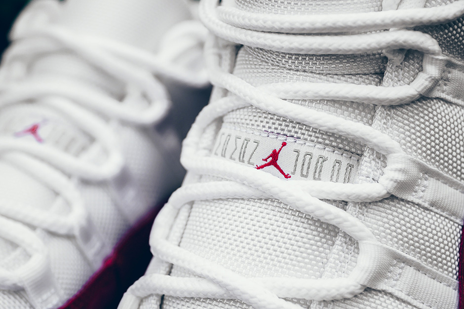 Air Jordan 11 Low White Varsity Red Detailed Look 06