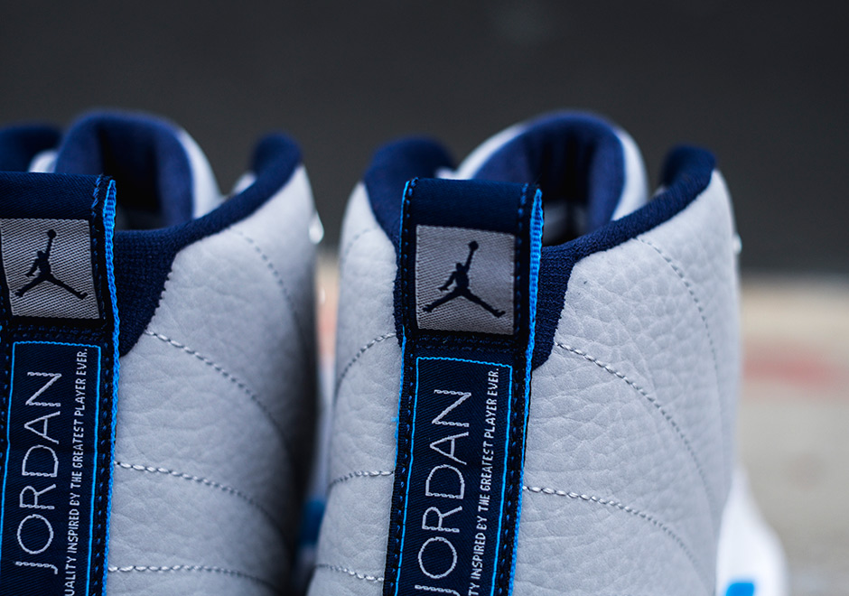 Air Jordan 12 Retro Wolf University Blue White Midnight Navy 7