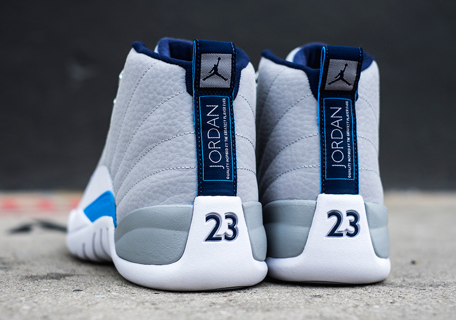 Air Jordan 12 Retro Wolf University Blue White Midnight Navy 8