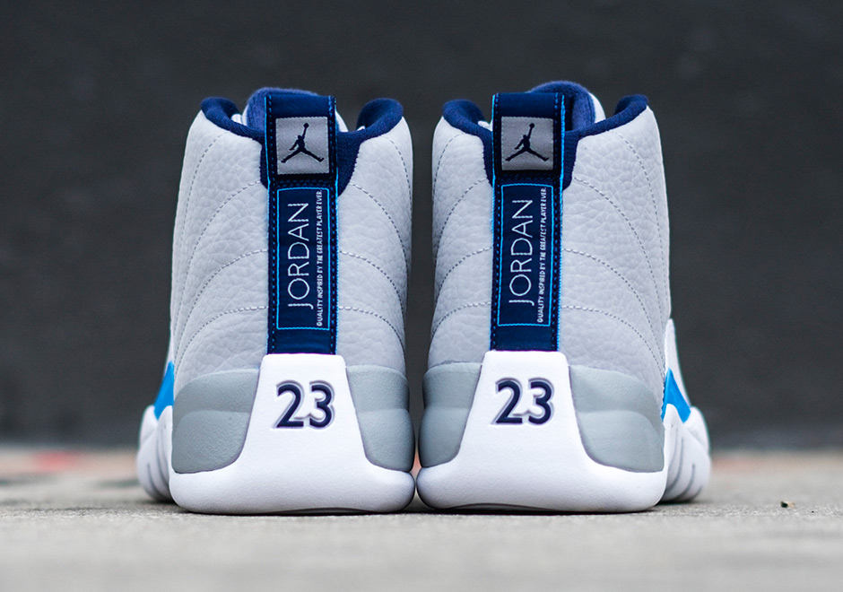 Air Jordan 12 Retro Wolf University Blue White Midnight Navy 9