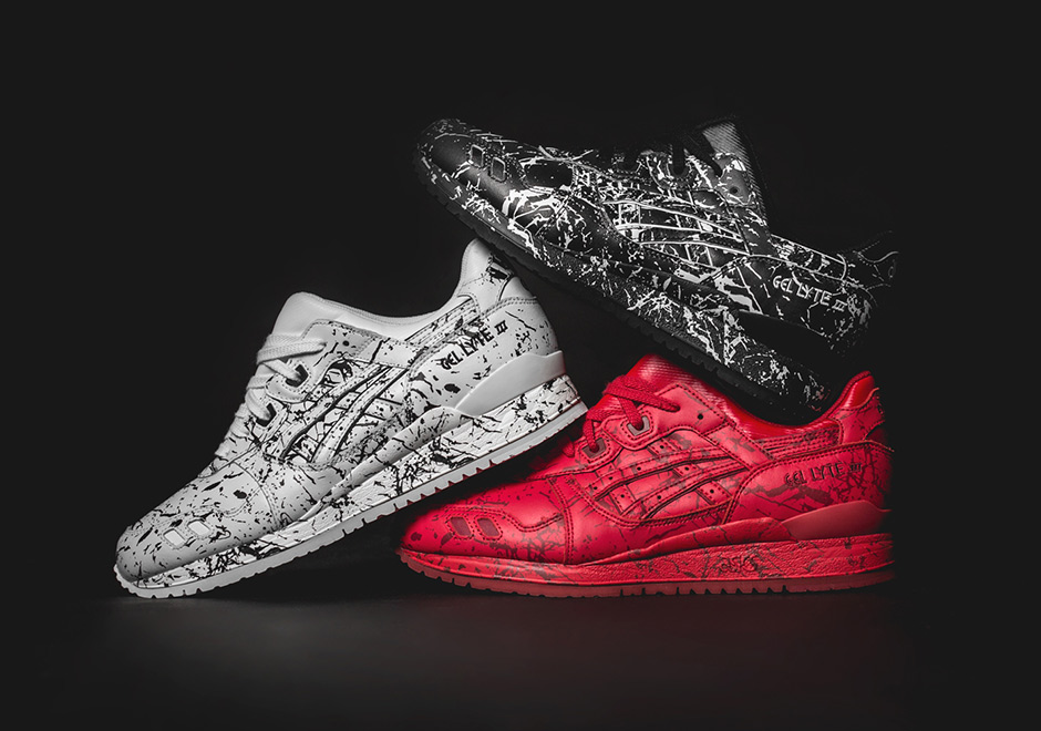 Asics Gle Lyte Iii Marble Injection Pack White Red Black 1