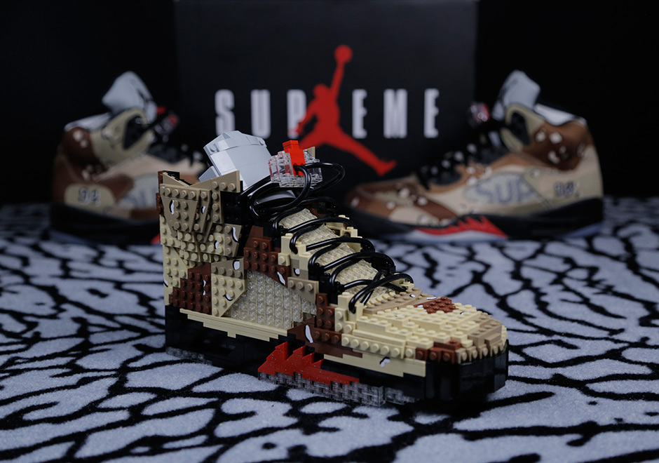 Air Jordan 5 "Supreme" Built Completely By Legos