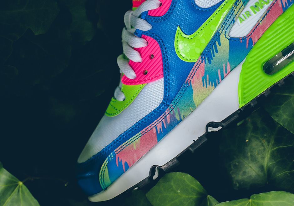 Nike Air Max 90 Gs Photo Blue Electric Green Pink Blast 06