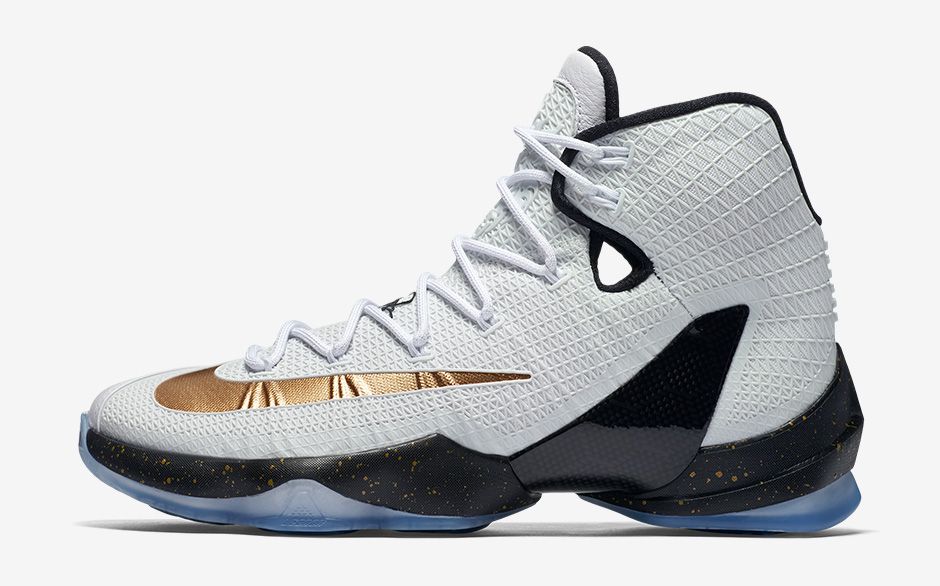 Nike Lebron 13 Elite Gold White Black 1