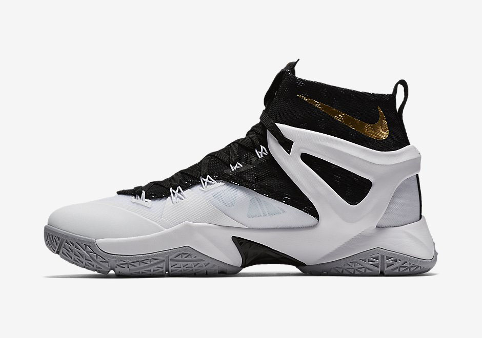 Nike Lebron Ambassador 8 White Black Gold 3