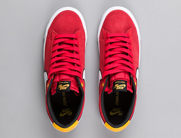 Nike Sb Blazer Low Gt University Red Black White Yellow 5