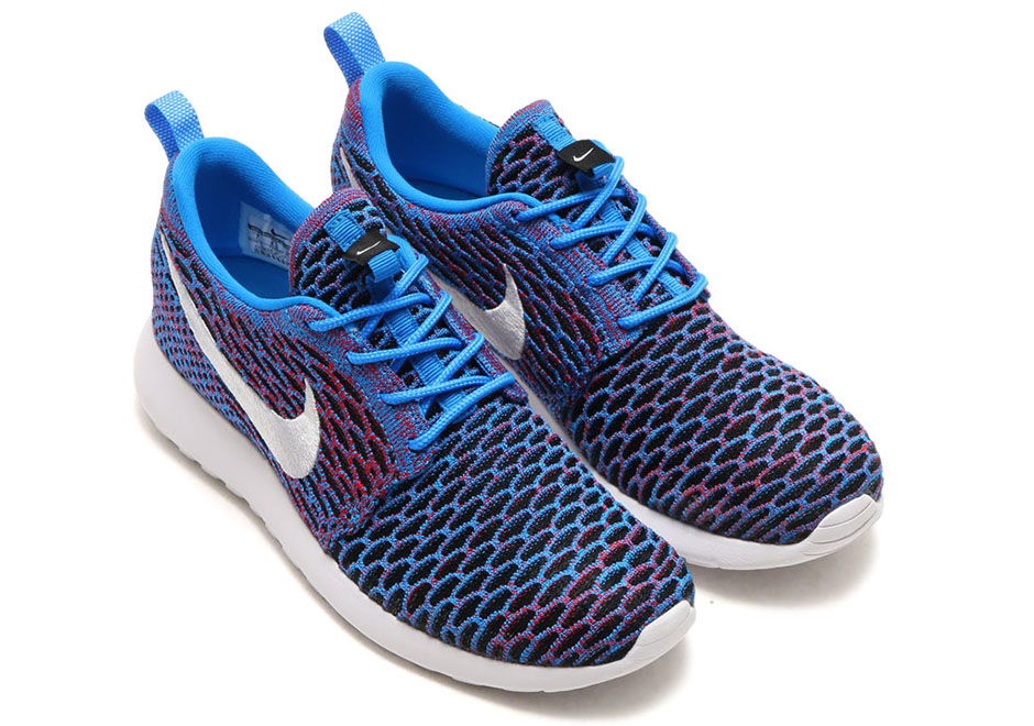 Nike Wmns Roshe Flyknit Summer Photo Blue White University Red 2016704927 404