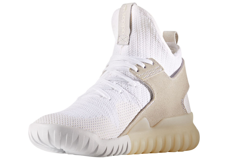 Adidas Tubular X Primeknit White Tan 2