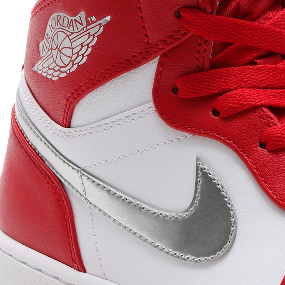 Air Jordan 1 High Gym Red Metallic Silver Jumpman Branding 08