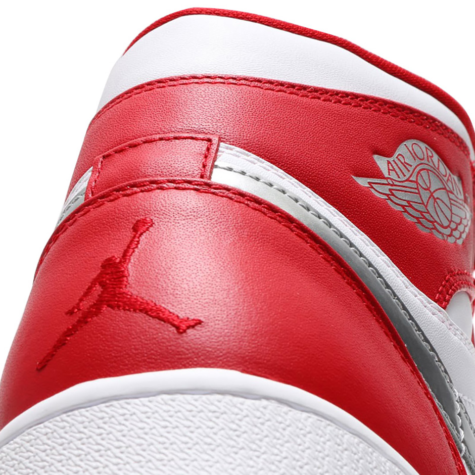 Air Jordan 1 High Gym Red Metallic Silver Jumpman Branding 09