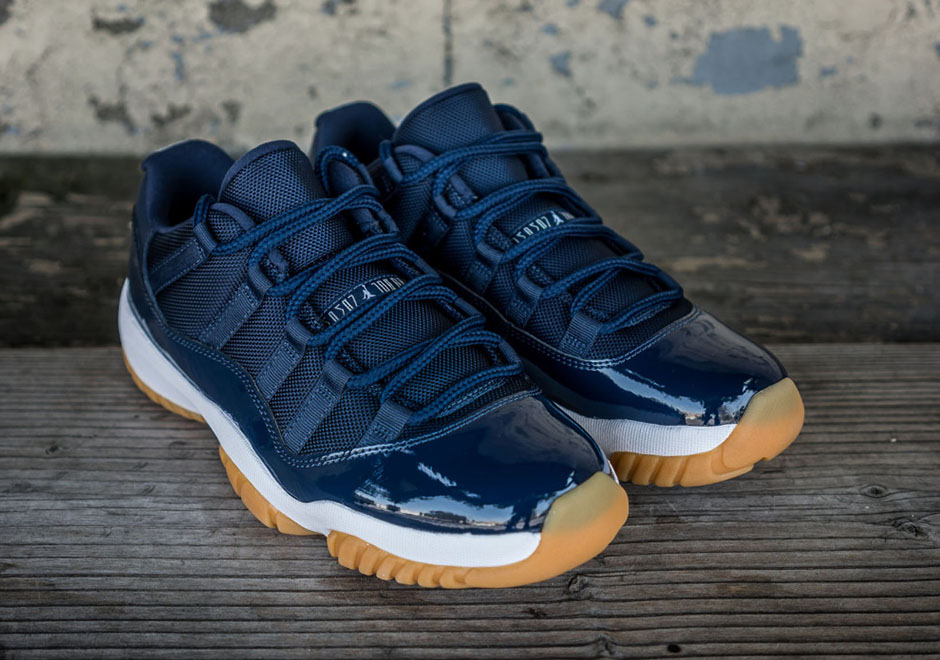 Air Jordan 11 Low Navy Gum White Red Release Reminder 2