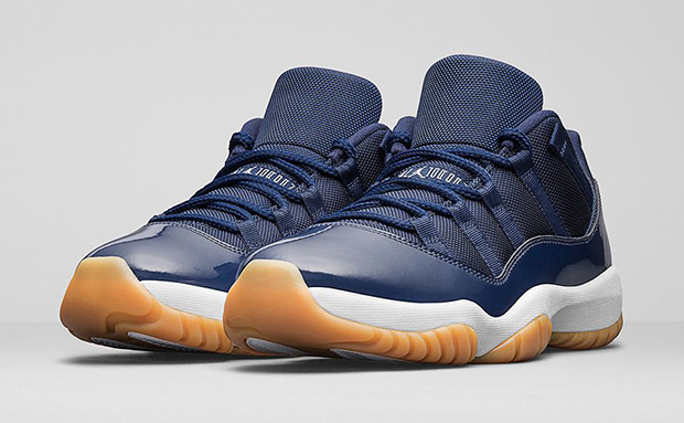 Jordan 11 Low Navy Gum Europe Release June 18 1