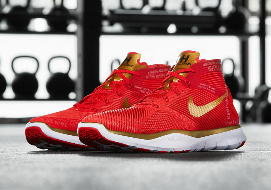 Nike Free Train Instinct Hustle Hart Red Gold 1