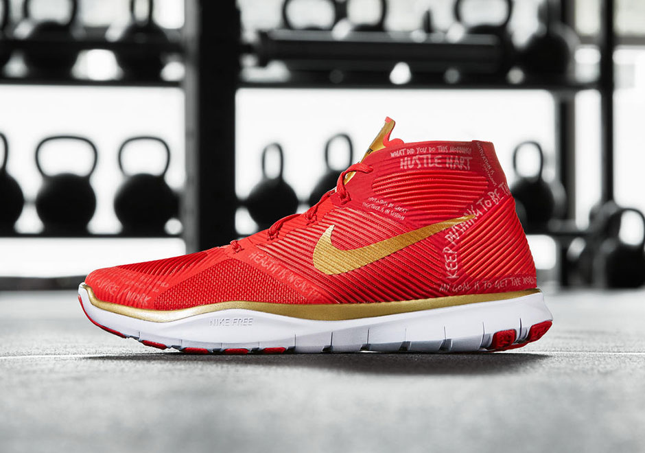 Nike Free Train Instinct Hustle Hart Red Gold 2