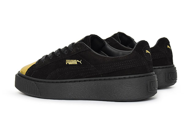 Puma Suede Platform Gold Black 4