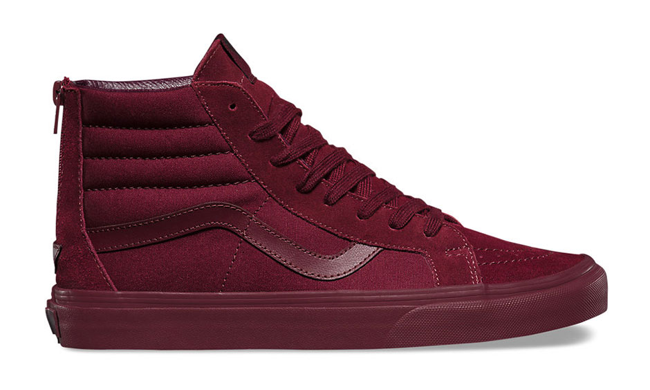 Vans Sk8 Hi Zip Tonal Burgundy