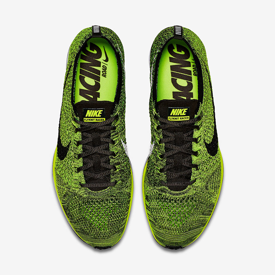 Nike Flyknit Racer 526628 731 Volt Black 4