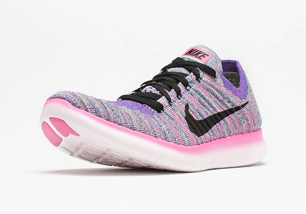 Nike Wmns Free Flyknit Rn Flyknit Pink Blast 831070 604 1