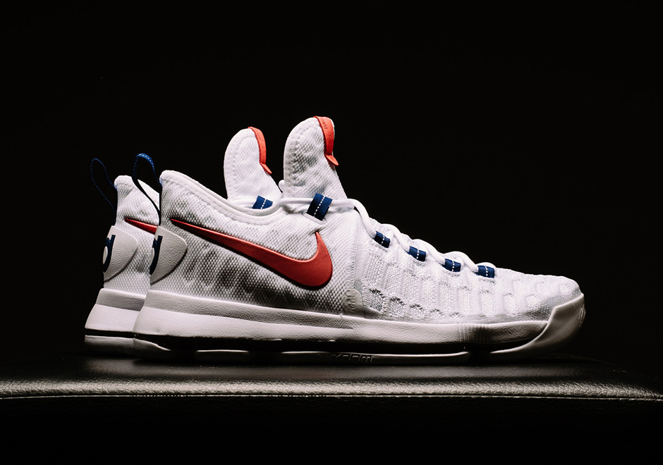 Nike Zoom Kd 9 White University Red 843392 160 1