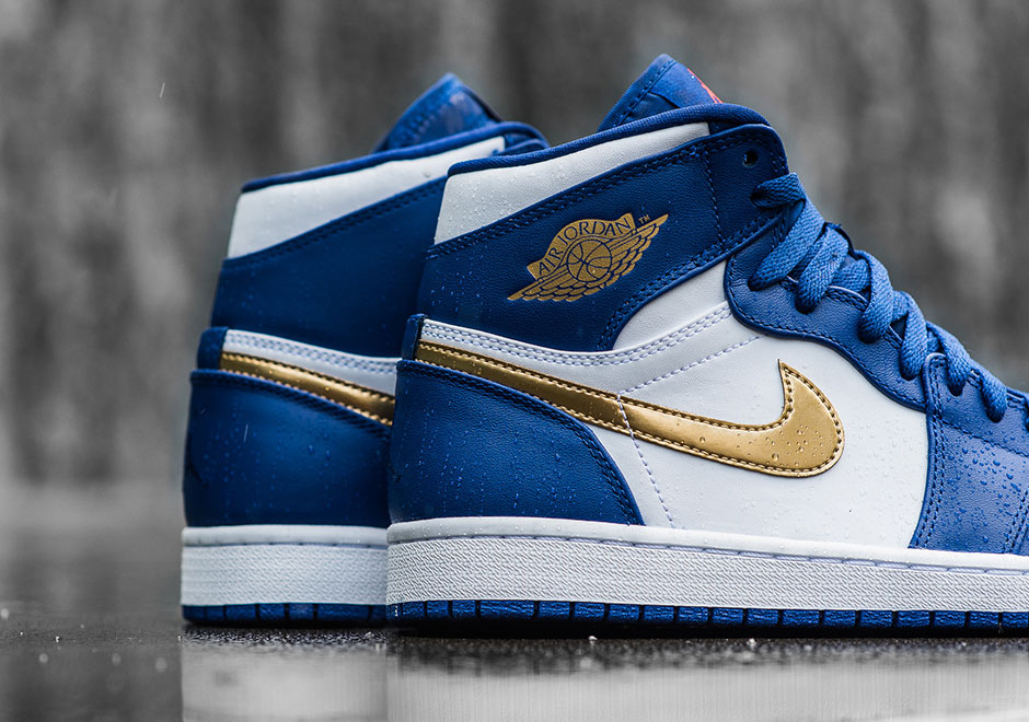 Air Jordan 1 High Olympic Deep Royal Metallic Gold 2