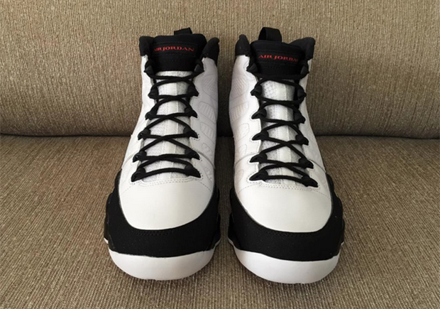 Air Jordan 9 Og White Black Red Detailed Look 2