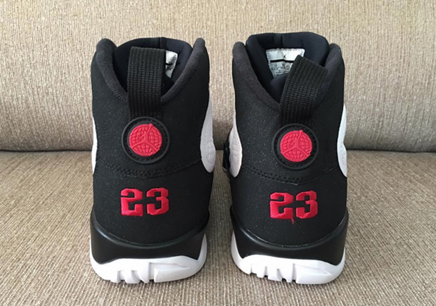 Air Jordan 9 Og White Black Red Detailed Look 3