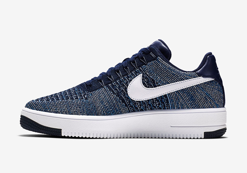 Nike Air Force 1 Flyknit Navy White 817419 400 3