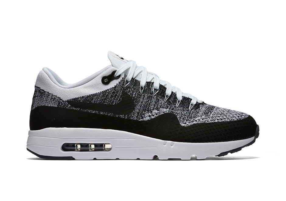 Nike Air Max 1 Flyknit Black White 2