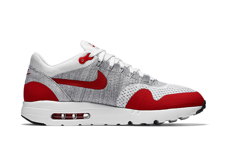 Nike Air Max 1 Flyknit Og White Red 2