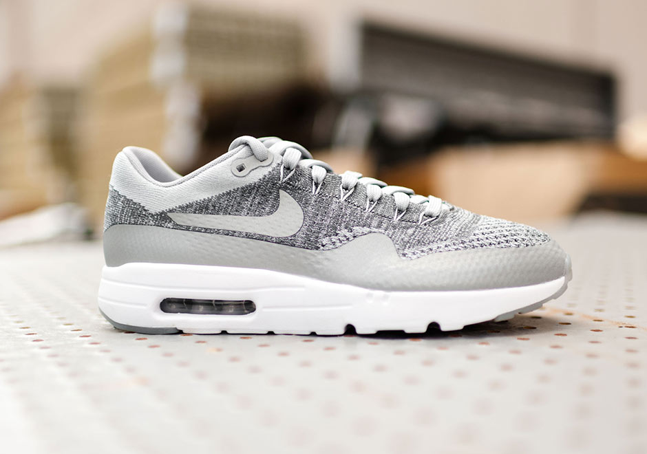 Nike Air Max 1 Flyknit Wolf Grey 1