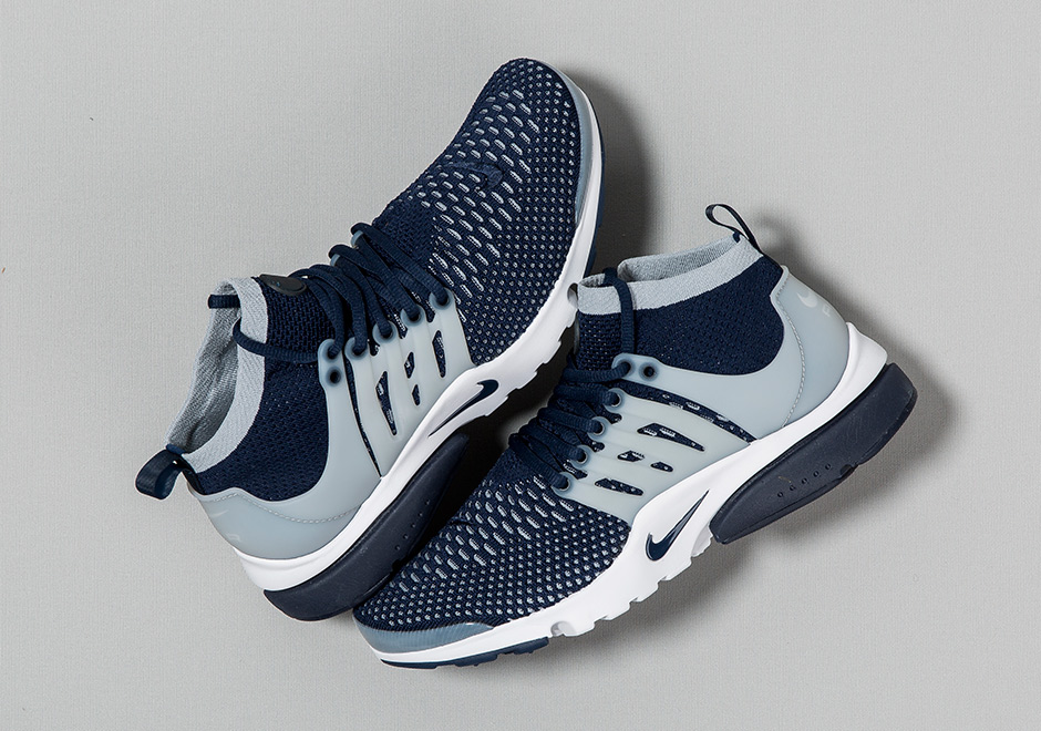 Nike Air Presto Flyknit College Navy Wolf Grey 1