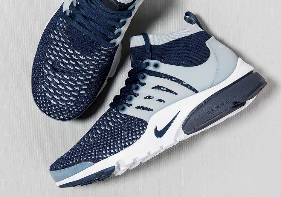 Nike Air Presto Flyknit College Navy Wolf Grey 2