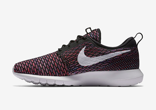 Nike Roshe Flyknit Black White University Red Dark Purple 3