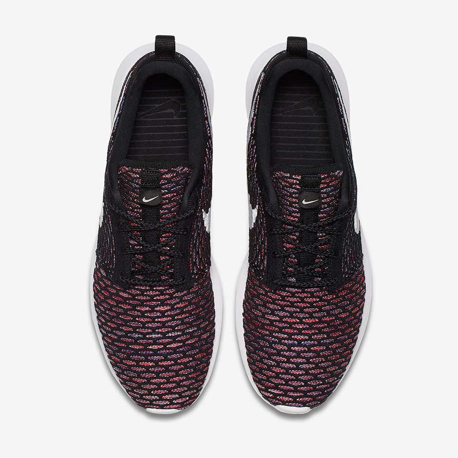 Nike Roshe Flyknit Black White University Red Dark Purple 4