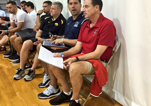 Coach Rick Pitino Is Scouting High School Players While Wearing Yeezys