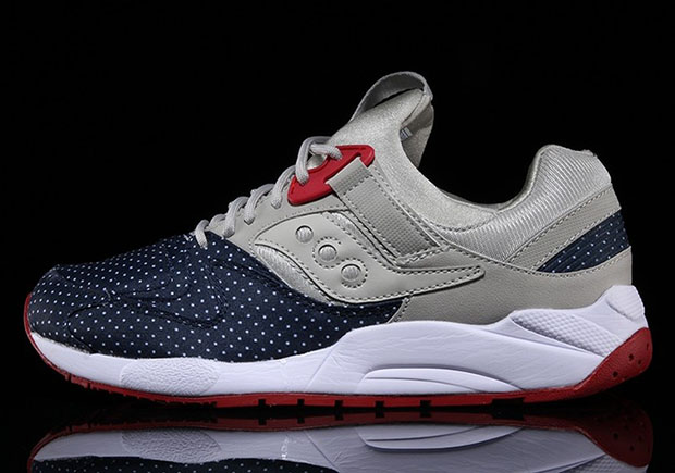 Saucony Grid 9000 Microdot Grey Blue Red 2